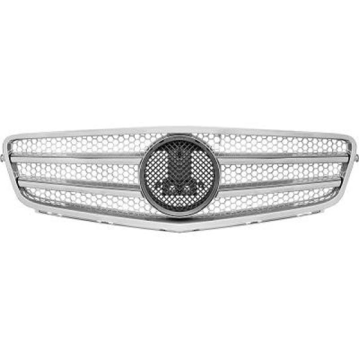 MERCEDES C-Class W204 07-11 Silver/Krom Sportgrill AMG Sport-Look DIEDERICHS i gruppen Välj bilmodell / Mercedes Benz / C-Class 07-15 (W204) / Styling hos DDESIGN Scandinavia AB (1672441)