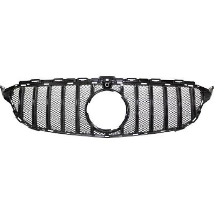 MERCEDES C-Class W205 15-18 Svart Panamericana Sportgrill AMG/GT-R-Look (med/utan ADAS) DIEDERICHS i gruppen Välj bilmodell / Mercedes Benz / C-Class 15-21 (W205) / Styling hos DDESIGN Scandinavia AB (1673242)