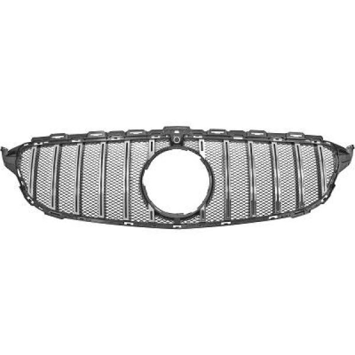 MERCEDES C-Class W205 15-18 Svart/Krom Panamericana Sportgrill AMG/GT-R-Look (med/utan ADAS) DIEDERICHS i gruppen Välj bilmodell / Mercedes Benz / C-Class 15-21 (W205) / Styling hos DDESIGN Scandinavia AB (1673243)