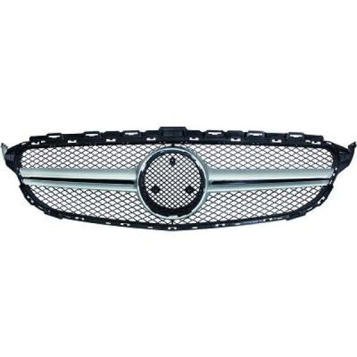 MERCEDES C-Class W205 14-18 Svart/Krom Sportgrill C63 AMG-Look DIEDERICHS i gruppen Välj bilmodell / Mercedes Benz / C-Class 15-21 (W205) / Styling hos DDESIGN Scandinavia AB (1673340)