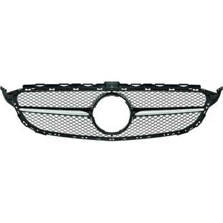 MERCEDES C-Class W205 14-18 Svart/Krom Sportgrill Utan Emblem DIEDERICHS i gruppen Välj bilmodell / Mercedes Benz / C-Class 15-21 (W205) / Styling hos DDESIGN Scandinavia AB (1673440)