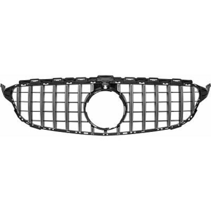 MERCEDES C-Class W205 14-18 Svart/Krom Panamericana Sportgrill AMG/GT-Look (med ADAS) DIEDERICHS i gruppen Välj bilmodell / Mercedes Benz / C-Class 15-21 (W205) / Styling hos DDESIGN Scandinavia AB (1673542)