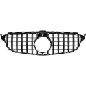 MERCEDES C-Class W205 14-18 Svart Panamericana Sportgrill AMG/GT-Look (med ADAS) DIEDERICHS