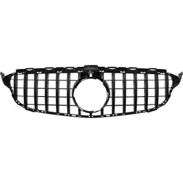 MERCEDES C-Class W205 14-18 Svart Panamericana Sportgrill AMG/GT-Look (med ADAS) DIEDERICHS i gruppen Välj bilmodell / Mercedes Benz / C-Class 15-21 (W205) / Styling hos DDESIGN Scandinavia AB (1673543)