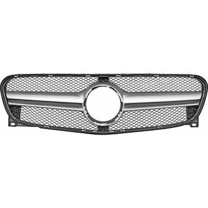 MERCEDES GLA-Class X156 14-16 Svart/Silver Sportgrill AMG Sport-Look DIEDERICHS i gruppen Välj bilmodell / Mercedes Benz / GLA-Class 14-20 (X156) / Styling hos DDESIGN Scandinavia AB (1682742)