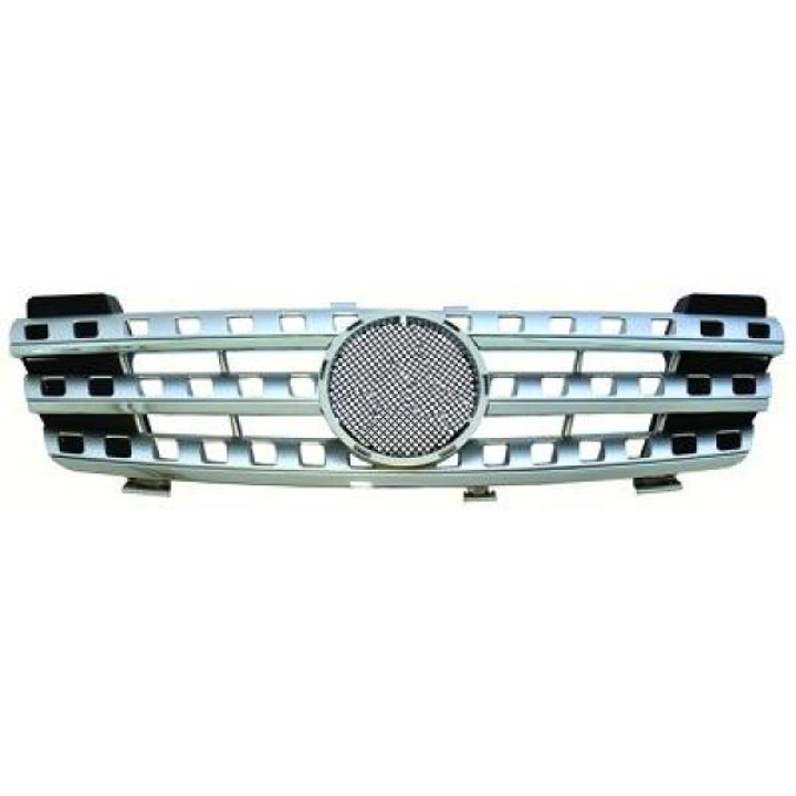 MERCEDES ML-Class W164 03-08 Ribbad Silver/Krom Sportgrill DIEDERICHS i gruppen Välj bilmodell / Mercedes Benz / M-Class 05-11 (W164) / Styling / Grill hos DDESIGN Scandinavia AB (1691440)