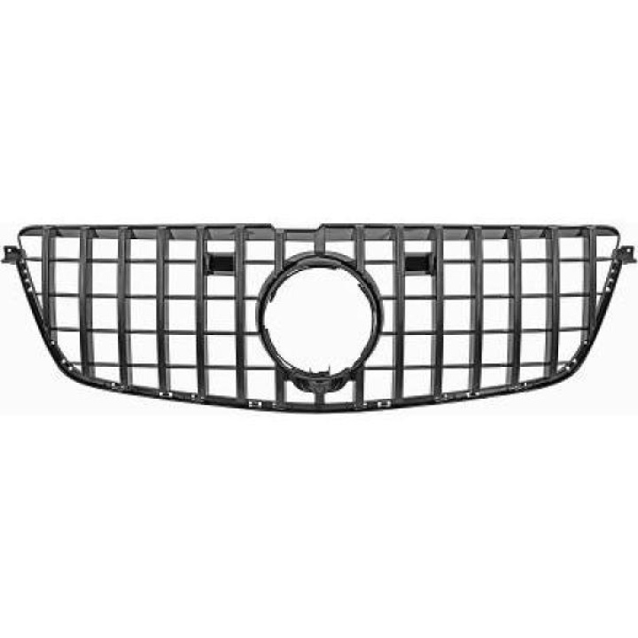 MERCEDES GL-Class X166 12-15 Svart Panamericana Sportgrill AMG/GT-Look (med ADAS) DIEDERICHS i gruppen Välj bilmodell / Mercedes Benz / GL-Class 12-19 (X166) hos DDESIGN Scandinavia AB (1697343)