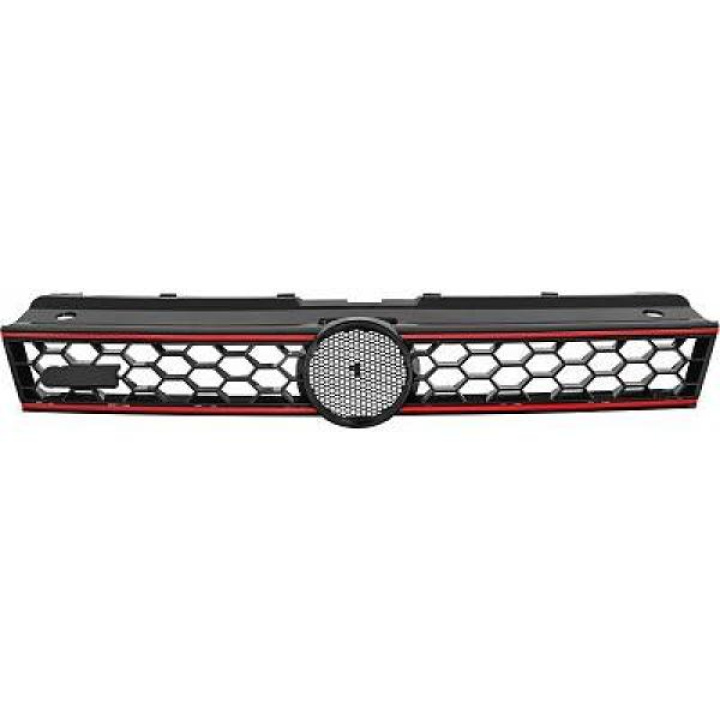 VW POLO 09-17 Honeycomb Svart/Röd Sportgrill GTI-Look DIEDERICHS i gruppen Välj bilmodell / VW / Polo 09-16 / Styling hos DDESIGN Scandinavia AB (2207840)