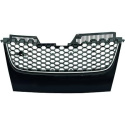 VW GOLF MK5 03-09 Honeycomb Svart/Silver Sportgrill Utan Emblem DIEDERICHS