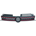 VW GOLF MK6 08-12 Honeycomb Svart/Röd Sportgrill GTI-Look DIEDERICHS
