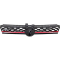 Volkswagen GOLF MK7.5 2017-2020 Blanksvart / Röd List GTI-Look Sportgrill DIEDERICHS