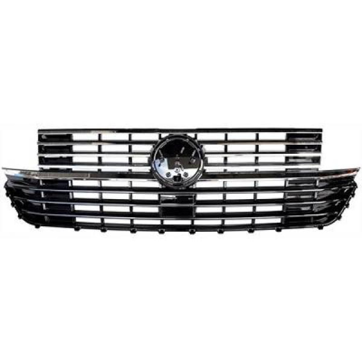 Volkswagen Transporter T6.1 2019-2024 Blanksvart/Krom (Med hållare för Emblem) Sportgrill DIEDERICHS i gruppen Välj bilmodell / VW / Transporter T6 / Styling hos DDESIGN Scandinavia AB (2274143)