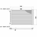 AC Kondensor Radiator 459 x 304 mm  T7 Design