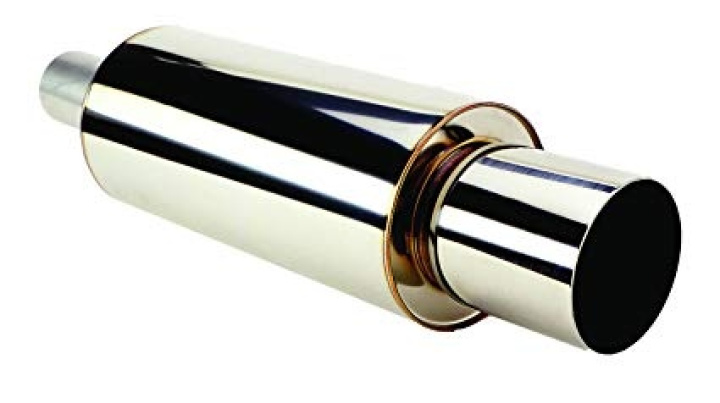 3106-EX007 75mm In / 120mm Ut HKS Universal Rostfri Hi-Power Ljuddämpare 170mm x 380mm