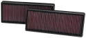 33-2474 Ersättningsfilter / Sportluftfilter K&N Filters