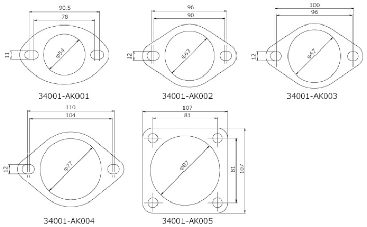 34001-AK003 HKS 65mm Avgaspackning