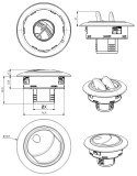 Rund Luft Ventilation Stor (Skruvad) 45mm (1.75\'\')