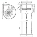TS400 Singel Radialfläkt 12v 235cfm 3 Fläkthastigheter