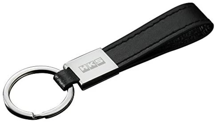 51007-AK222 HKS Leather Keyring Black