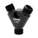 -6 30 Degree Y Splitter / Splicer (High Side) 5/8-18 (High Flow) MIO - Male Insert O-Ring