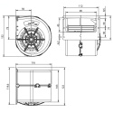 TS250 Singel Radialfläkt 12v 147cfm 3 Fläkthastigheter