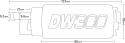 Miata 89-93.DW300 340 L/H In-Tank Bränslepumpskit Deatschwerks