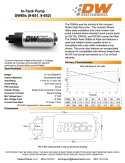 DW65C Bränslepump 265 L/H In-Tank Deatschwerks (Bensin/E85)