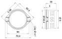 Fläns Luftanslutning 45mm