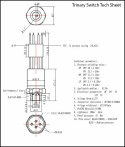 Trinary Tryckbrytare 7/16-20 UNF (LMH)-671-641  T7 Design