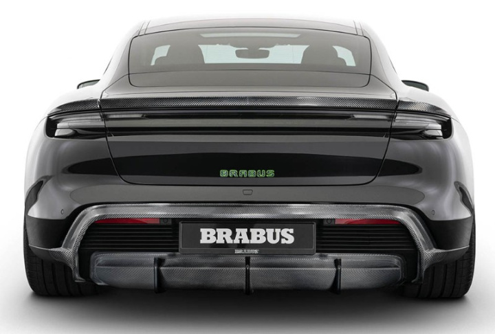 BRABUS Porsche Taycan Turbo S bakspoiler - carbon matt i gruppen Välj bilmodell hos DDESIGN Scandinavia AB (9TY-460-10)