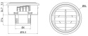 Rund \'\'Grill\'\' Luft Ventilation 63mm (2.5\'\')