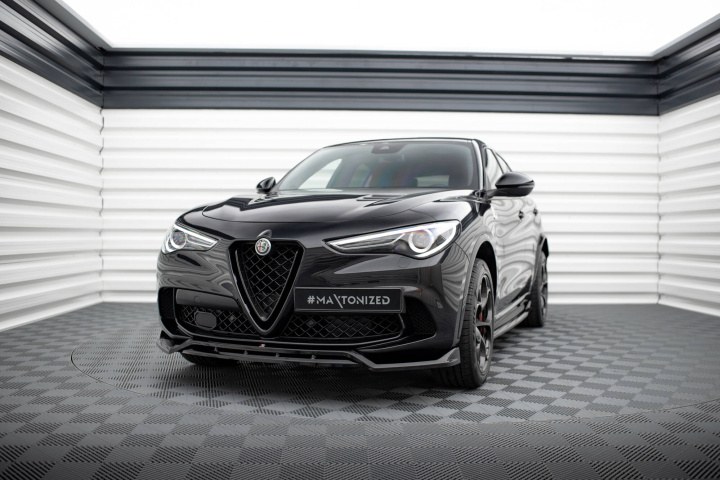 Alfa Romeo Stelvio Quadrifoglio Mk1 2016-2020 Frontläpp / Frontsplitter V.1 Maxton Design i gruppen Välj bilmodell / Alfa Romeo / Stelvio hos DDESIGN Scandinavia AB (AL-ST-1-QV-FD1G-FD1RG)