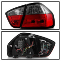 BMW E90 06-08 4Dr LED Bakljus - Röda Röktonade Spyder Auto