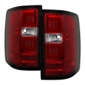 Chevy 1500 14-16 / Silverado 2500HD/3500HD (Dubbelmontage) 15-16 Ljuslist LED Bakljus - Röda Klara Spyder Auto