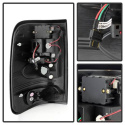Ford F150 Styleside 04-08 (Passar ej Heritage & SVT) LED Bakljus - Svarta Spyder Auto