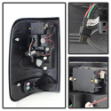 Ford F150 Styleside 04-08 (Passar ej Heritage & SVT) LED Bakljus - Svarta Röktonade Spyder Auto