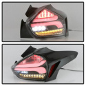 Ford Focus 15-17 LED Bakljus Med Sekventiella Blinkers - Svart Spyder Auto