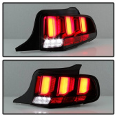 ALT-YD-FM10-RBLED-BK Ford Mustang 2010-2012 Röd Light Bar (Sekventiell Blinkers) LED Baklampor - Svarta Spyder Auto Spyder Auto (7)
