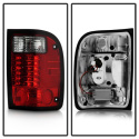 Ford Ranger 01-05 LED Bakljus - Röda Röktonade Spyder Auto