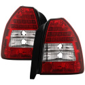 Honda Civic 96-00 3DR LED Bakljus - Röda Klara Spyder Auto