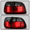 Honda Civic 96-98 4Dr LED Bakljus - Röda Röktonade Spyder Auto