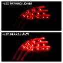 Toyota Yaris 07-09 4Dr LED Bakljus - Svarta (Passar ej hatchback) Spyder Auto