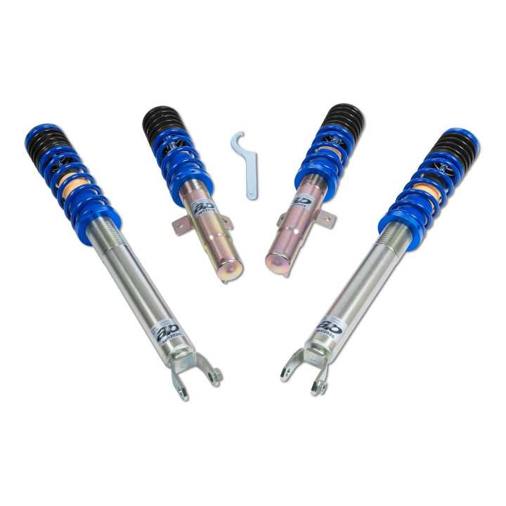 Ford Fiesta JAS, JBS (med gaffelinfästning) Höjdjusterbara Coilovers AP Suspension i gruppen Välj bilmodell / Ford / Fiesta MK6 01-08 / Chassi / Fjädring hos DDESIGN Scandinavia AB (AP-11530001)