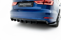 Audi A3 Sedan 8V (Version with single exhaust tips on one side) 2013-2016 Diffuser Maxton Design