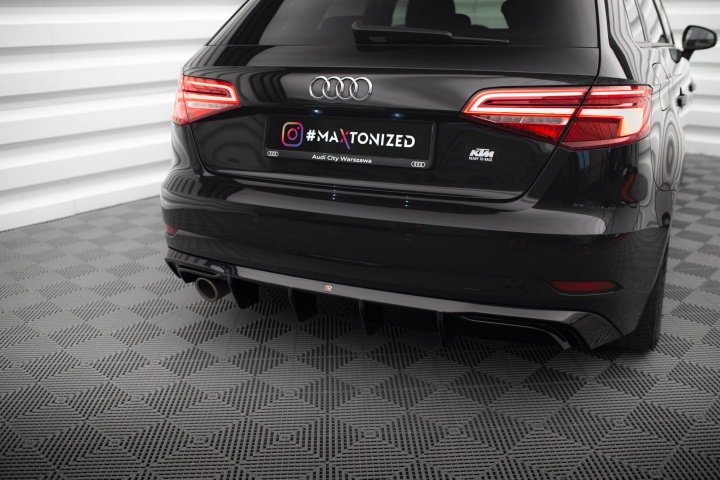 Audi A3 Sportback 8V Facelift 2016-2020 Diffuser (För Singelutblås på Vänster Sida) Maxton Design i gruppen Välj bilmodell / Audi / A3 - S3 - RS3 (8V) 2012-2019 / Styling hos DDESIGN Scandinavia AB (AU-A3-3F-SB-RS1GO_)