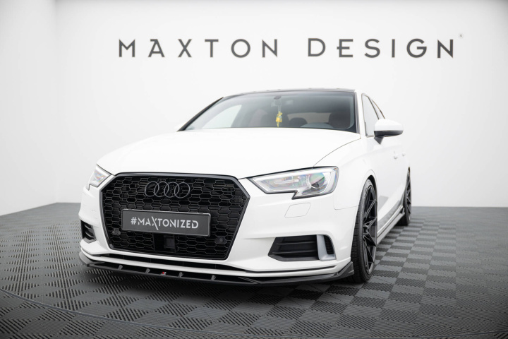 Audi A3 Sedan 8V Facelift 2016-2020 Frontsplitter / Frontläpp Maxton Design i gruppen Välj bilmodell / Audi / A3 - S3 - RS3 (8V) 2012-2019 / Styling hos DDESIGN Scandinavia AB (AU-A3-8VF-S-FD1G)