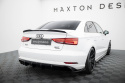 Audi A3 Sedan 8V Facelift 2016-2020 Bakre Diffuser (Med Dubbla Utblås på ena sidan) Maxton Design
