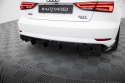 Audi A3 Sedan 8V Facelift 2016-2020 Bakre Diffuser (Med Singelutblås på båda sidorna) Maxton Design