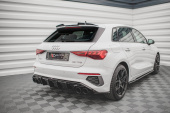 Audi A3 S-Line Sportback 8Y 2020+ Diffuser med Avgasutblås Imitationer V.1 Maxton Design