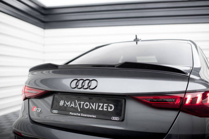 Audi RS3 / S3 / A3 inkl. S-Line Sedan 8Y 2020+ Vinge / Vingextension 3D Maxton Design i gruppen Välj bilmodell / Audi / A3 - S3 - RS3 (8Y) 2020+ / Styling hos DDESIGN Scandinavia AB (AU-A3-8Y-SLINE-S-CAP3D1G)